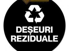 Semn negru deseuri reziduale