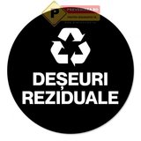 Semn negru deseuri reziduale